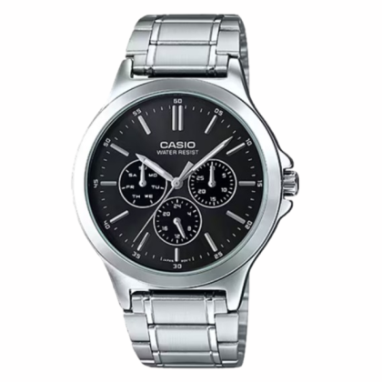 Casio Enticer MTP-V300D-1A Silver Stainless Steel Strap Men Watch